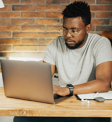 Man on computer