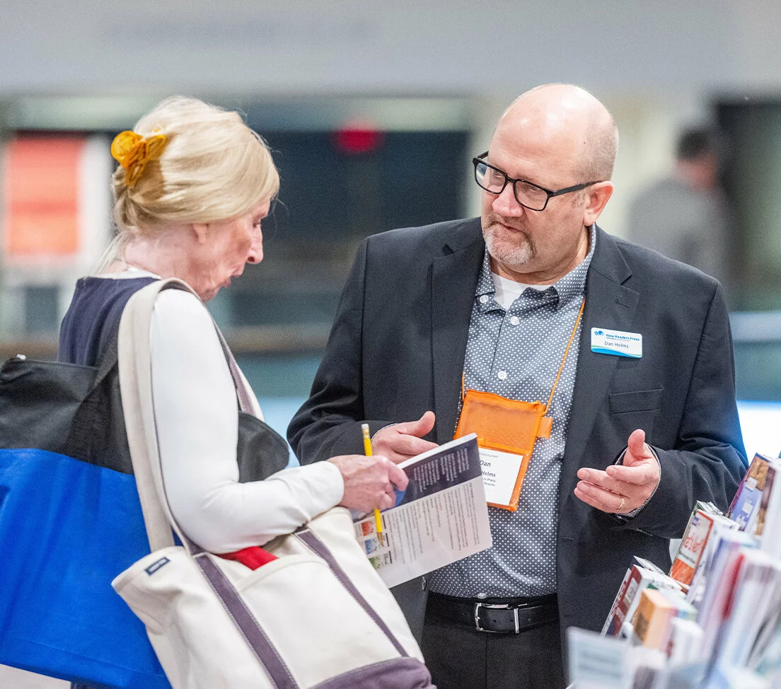 ProLiteracy Member talking to a potential customer